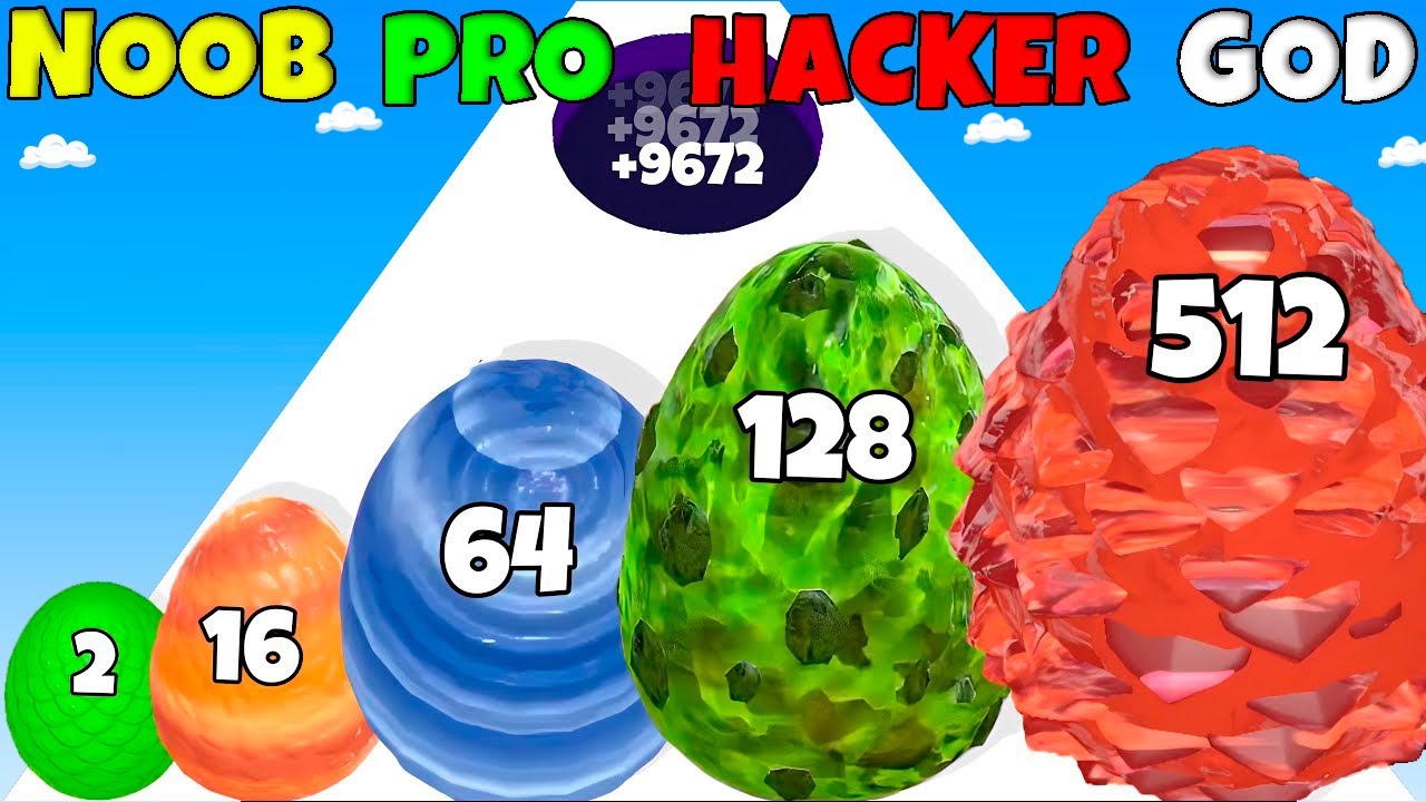 NOOB vs PRO vs HACKER vs GOD - Dino Hole 3D