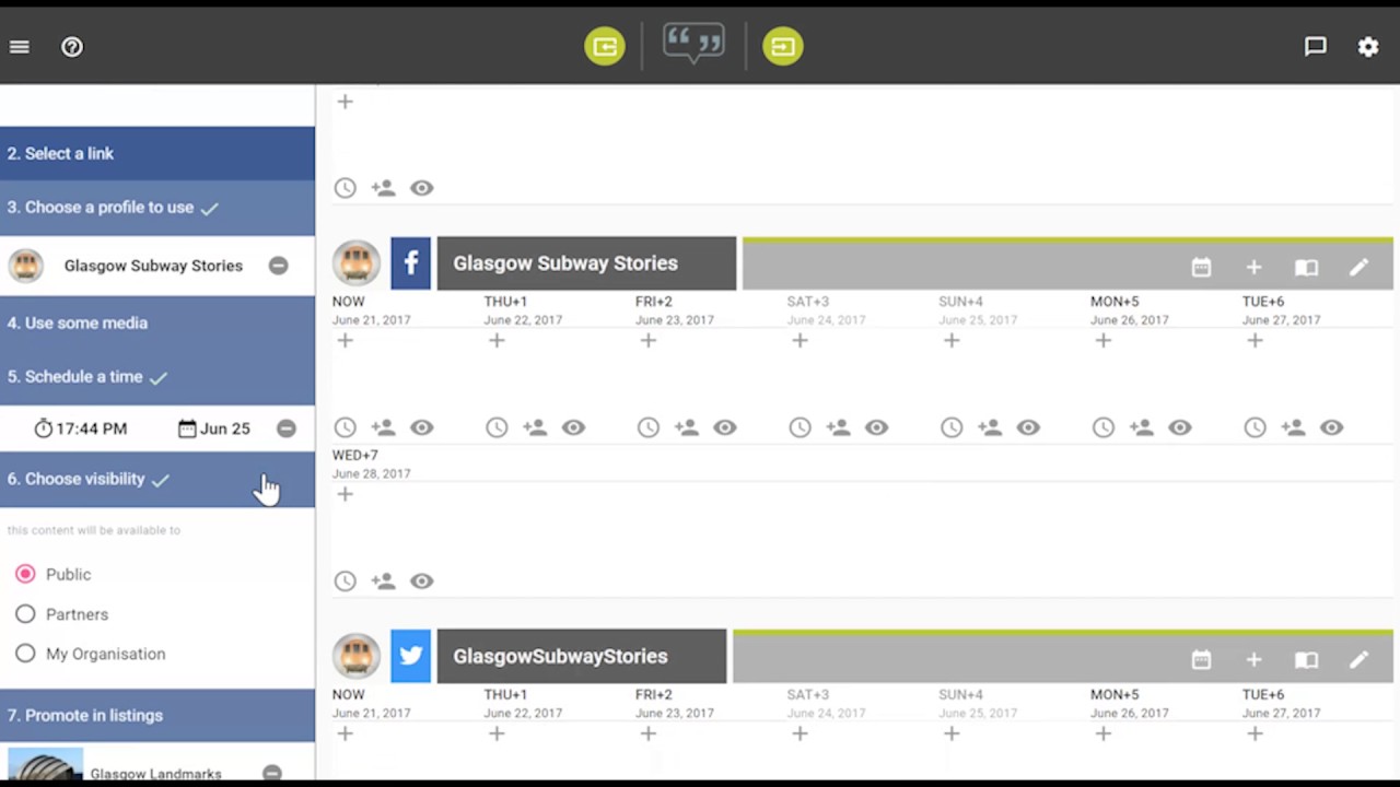 Yatter Walkthrough 1: Schedule a Post