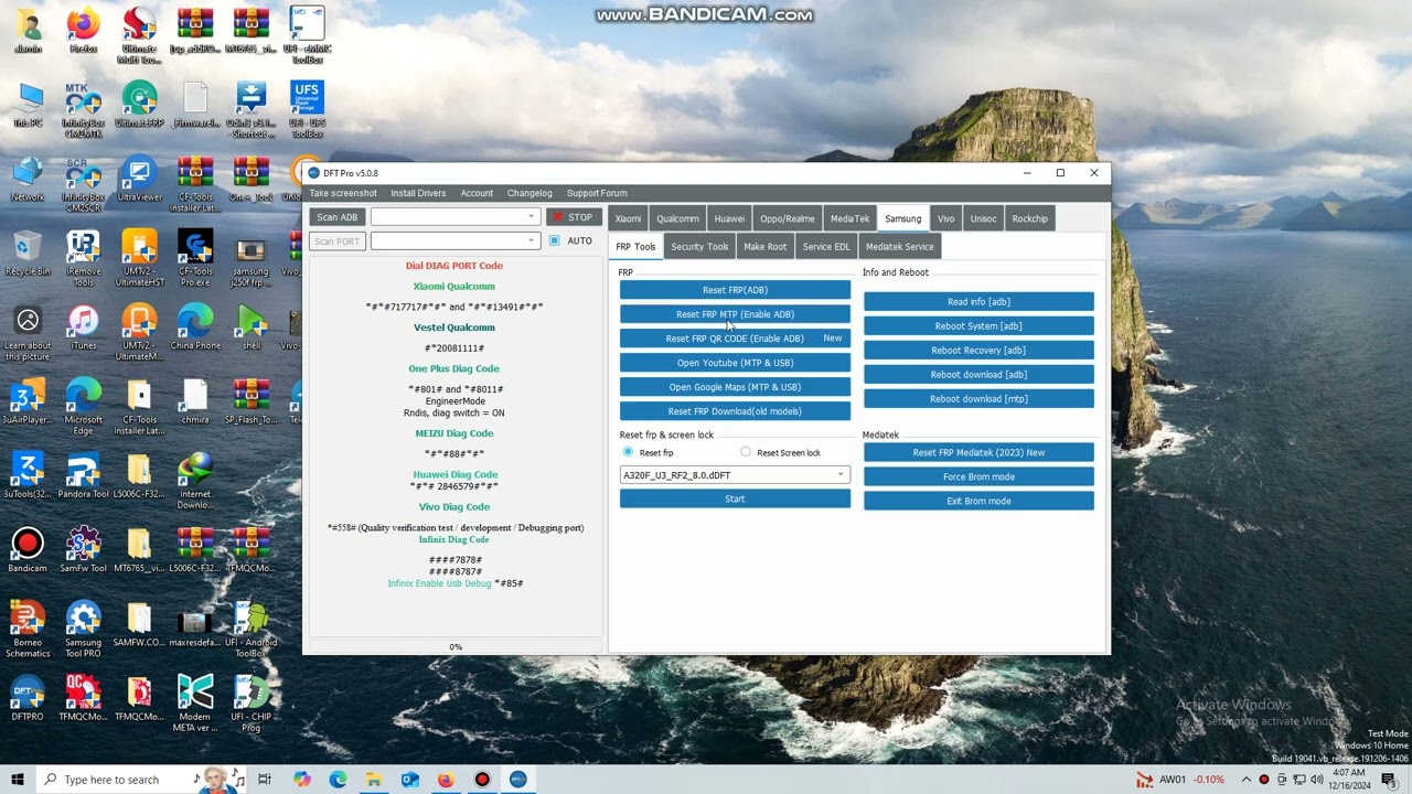 samsung a750f frp unlock dft pro tool