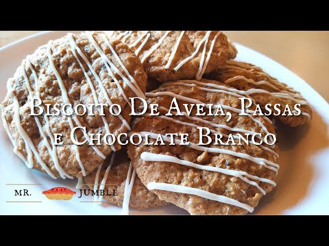 Vídeo: Biscoitos De Aveia Com Passas E Chocolate