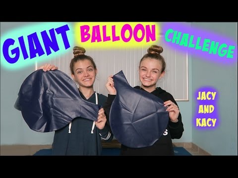 Giant Balloon Challenge ~ Jacy and Kacy