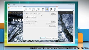 Mozilla® Firefox: How to protect saved passwords using a Master Password in Windows® Vista