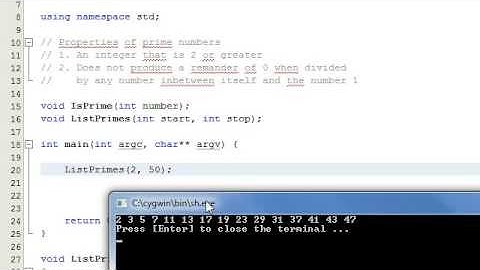 How to Determine if a Number is a Prime Number by Writing a Computer Program , C++ , Part 4