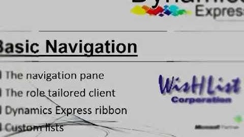 Dynamics Express Basic Navigation (s)