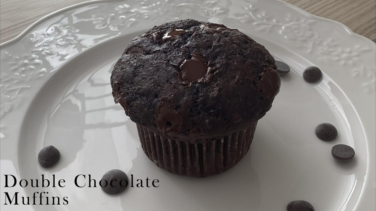 Insanely Moist Double Chocolate Muffins | Bakery Style & Easy Recipe
