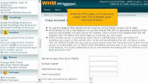 How to copy a cPanel/WHM account to your server using its login info | FastDot Cloud Hosting