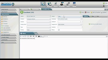 OnContact CRM- Closing an Incident