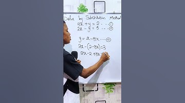 solve simultaneous equations by substitution method  #mathschallenge #algebra #simultaneousequations