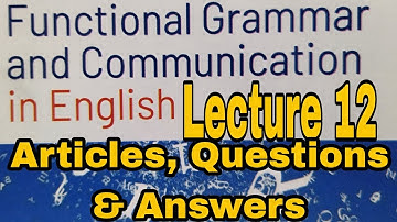 Calicut University 1st SemesterA02 FUNCTIONAL GRAMMAR COMMUNICATION LECTURE-12  @Capt Binoy Varakil