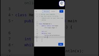 While loop example in Java | Print numbers 1 to 10 in java #short #java
