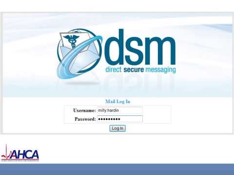 Presentation:  Direct Secure Messaging First Time Log-in