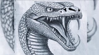 hyper realistic snake  drawing with a pencil || mrart2.O ||