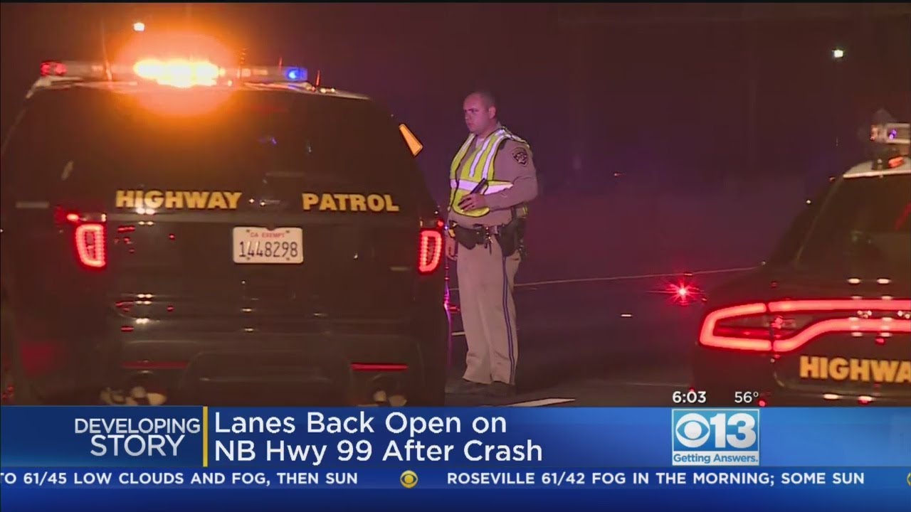 Deadly Crash Investigated Along Highway 99 In Elk Grove - YouTube