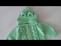 Kaponlu sa rgl tulum yapm 1 blm  dikisiz kapon  yapm  hooded baby overall knitting