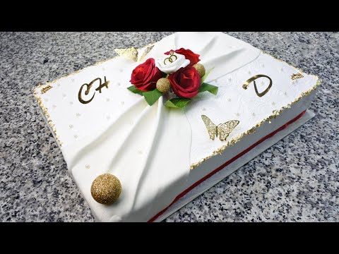 كيكة خطوبة و زواج بطريقة مبسطة من الاول للاخير مع جميع اسرار الورشات بادوات منزلية بسيطة