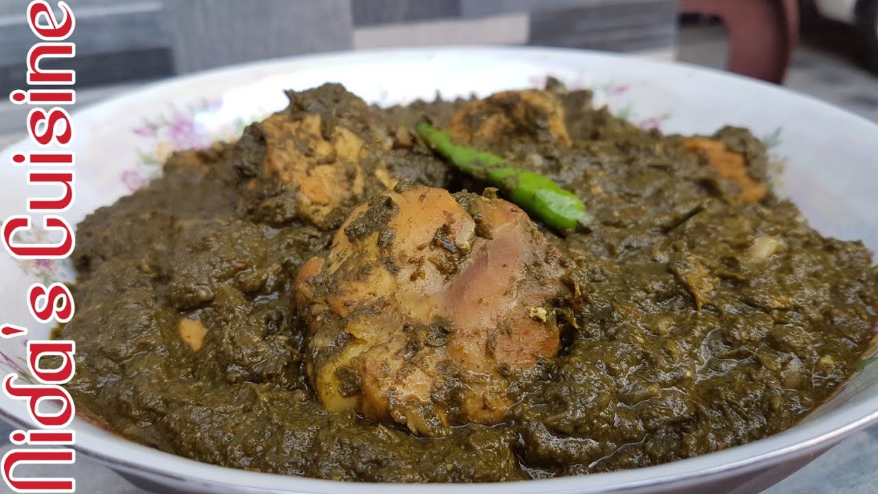 Palak Gosht Recipe Super Delicious Palak Chicken Nida's Cuisine