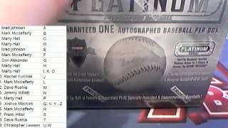2015 Tristar Platinum Autographed Baseball Box TBB309
