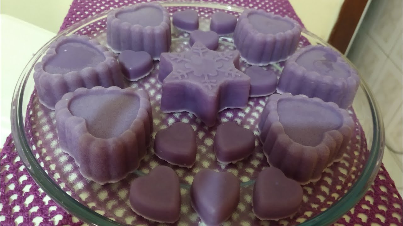 sabonete caseiro em barra de Perfume de Lavanda espumante