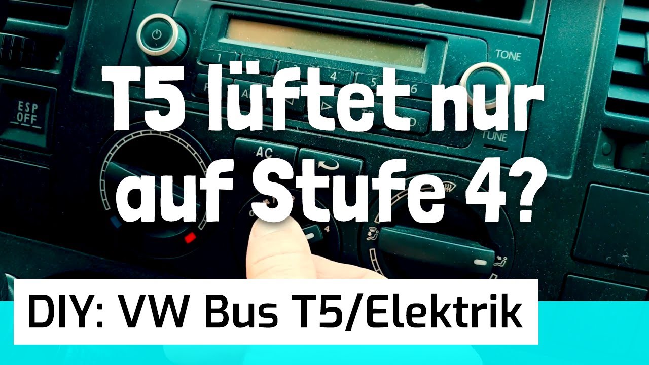 Schritt für Schritt Anleitung: Widerstand vom Gebläsemotor wechseln / VW T5  Transporter (BJ 2009) 