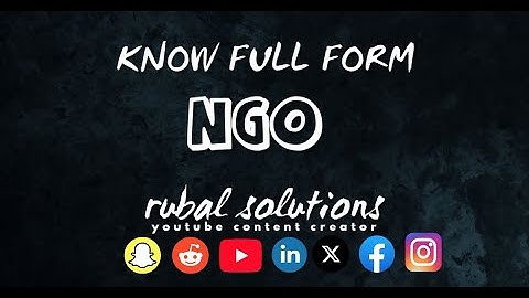 What is the full form of NGO || What is NGO ||