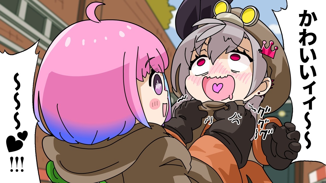 【手描き】推しのAIの手に掛かり本望のリオナ【響咲リオナ/姫森ルーナ/尾丸ポルカ/轟はじめ/ハリポルーナ/MIMESIS/ホロライブ切り抜き漫画】