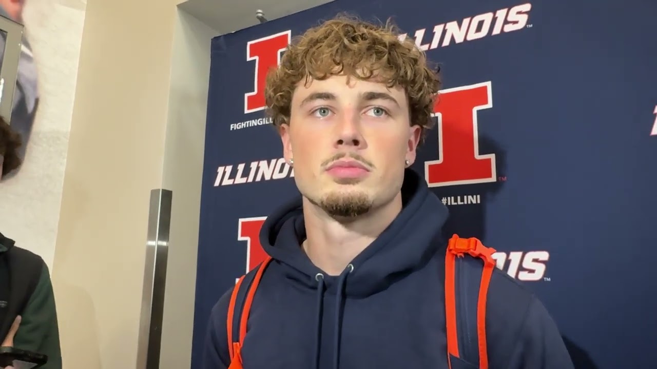 Послематчевая игра «Рутгерса»: пресс-конференция принимающего Хадсона Клемента из Иллини