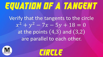 17 | Circles | Equation Of A Tangent - Worked Out Problem