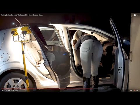 tearing-the-interior-out-of-the-copart-2015-chevy-sonic-to-clean