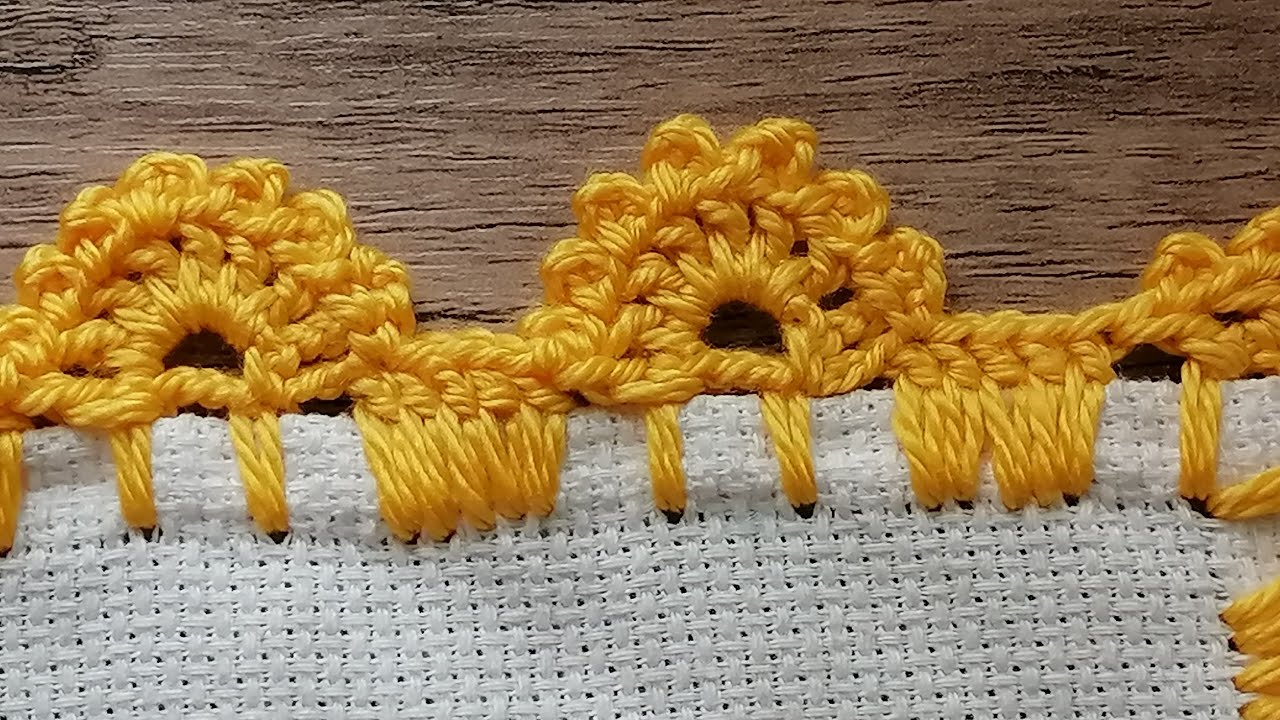 yeni battaniye kenar örneği ve yapılışı🌺طريقة حياكة حافة بطانية