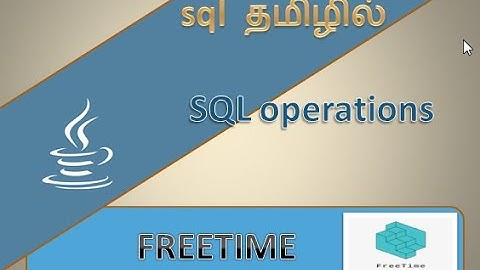 SQL operations.