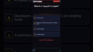 What Is a Rug Pull in Crypto? 🚨 #cryptoquiz #shorts