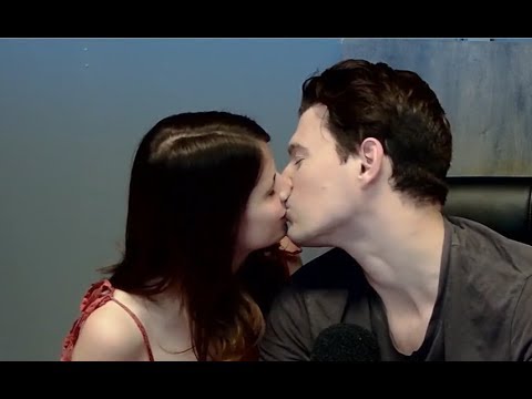 Bryan Dechart kisses fiancé Amelia Blaire during the Twitch livestream!