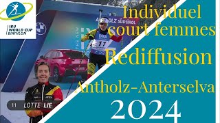 BIATHLON 2024 INDIVIDUEL COURT FEMMES ANTHOLZ-ANTERSELVA 2024