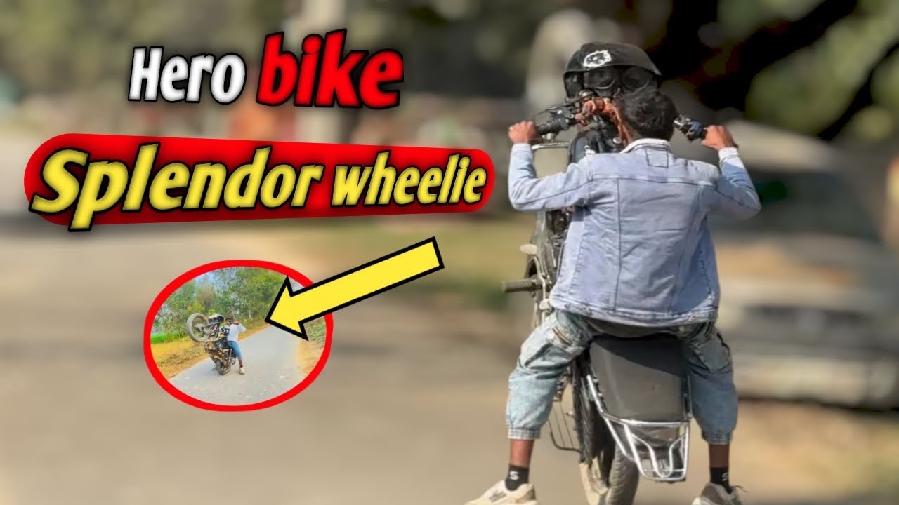 Hero Splendor Smooth Wheelie 🔥 | Pro Balance Skills”
