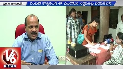 TS Eamcet counselling | Large Number of Students Attends for Certificate Verification - V6 News