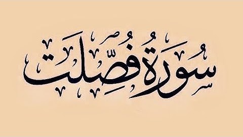سورة فصلت | القارئ بدر البشر