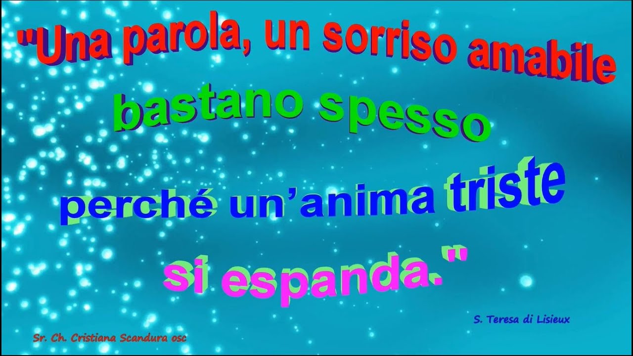 Poesia Il Valore Di Un Sorriso Il valore di un sorriso - Aforisma - Suor Cristiana Scandura osc - YouTube