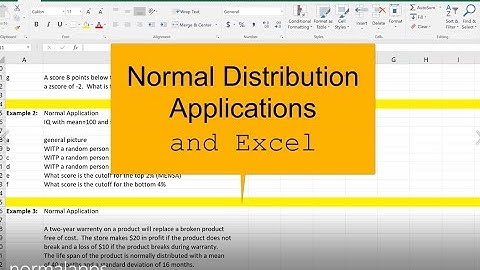 Normal Distribution in Excel