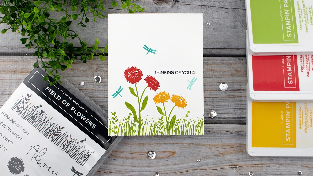 Card Making For Beginners Series | Thinking Of You (Card #1) - YouTube