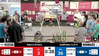 Match 12 Biobuzz Robot In 30 Hours First Tech Challenge