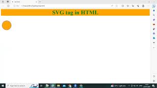 How to create circle using SVG tag in HTML