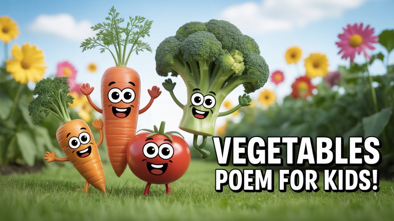 🥕 “Vegetables Name Poem for Kids | Learn with Fun Cartoon”/ Toon Floria