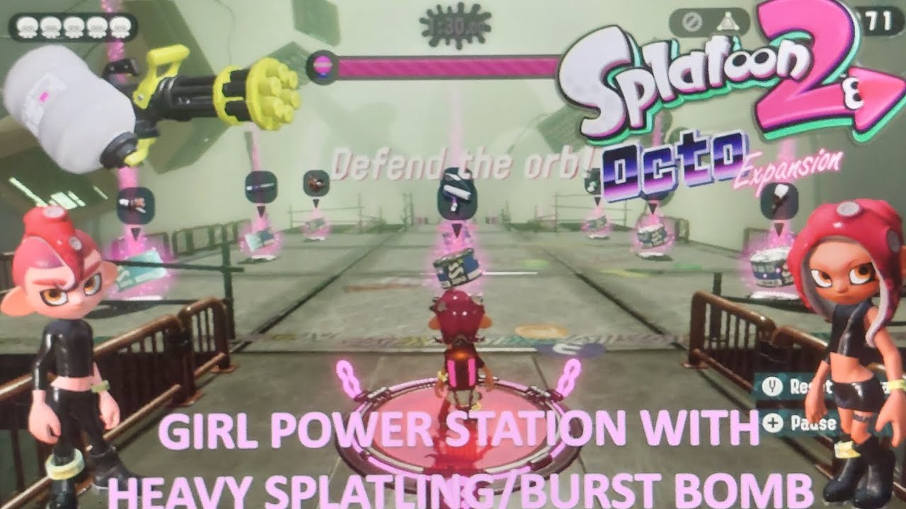 Splatoon 2: Octo Expansion - Girl Power Station with Heavy Splatling/Burst Bomb