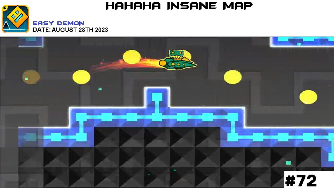 72 | Hahaha Insane Map by RealHaHaHa 100% (Easy Demon) | Geometry Dash ...