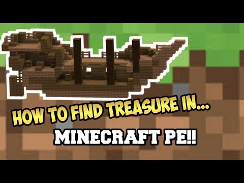 HOW TO FIND TREASURE IN MINECRAFT PE-_- - YouTube