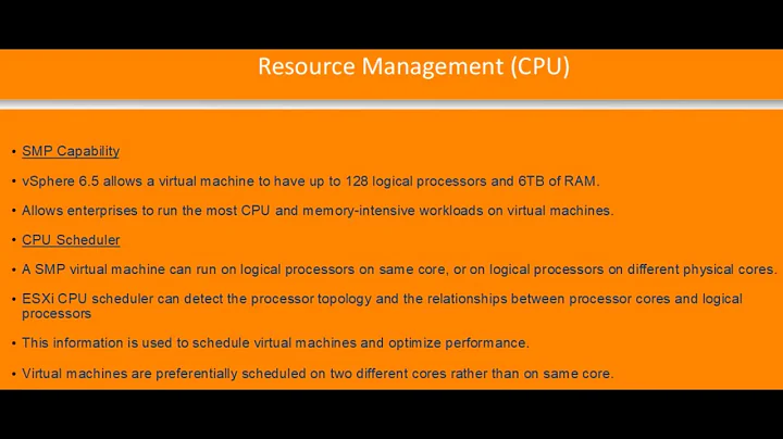 VMware vSphere DataCenter Series - Resource Management using CPU