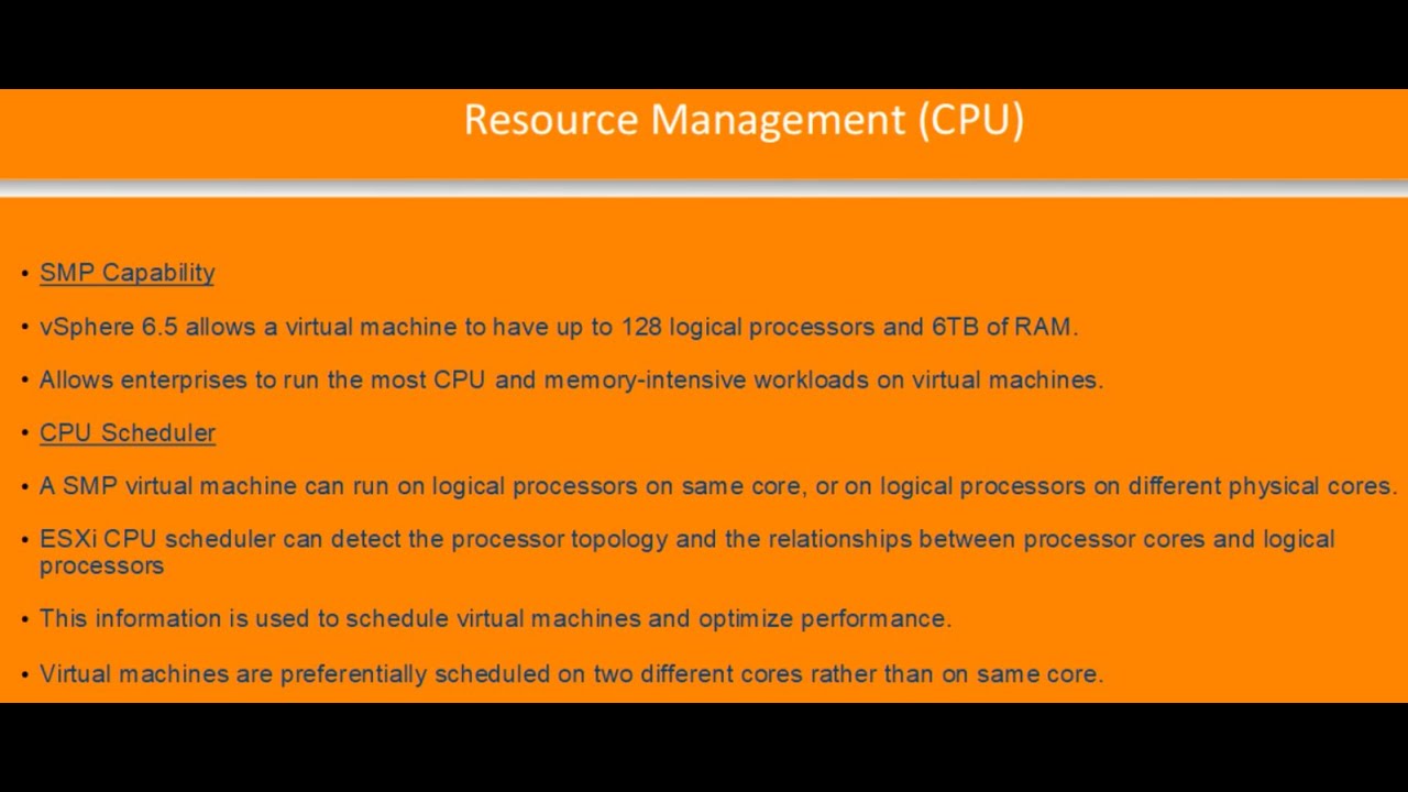 VMware vSphere DataCenter Series - Resource Management using CPU