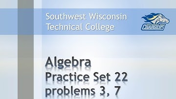 Math Review - Algebra Chapter Practice Set 22 "Review Solving Equations, Problems 3 and 7".