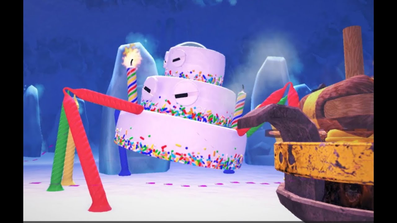 Daddy cakelegs Boss fight on the Bugsnax island snowy land YouTube