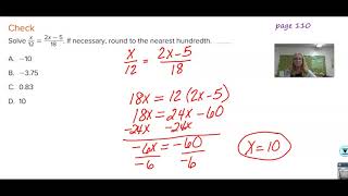 2-6 Solving Proportions ALG